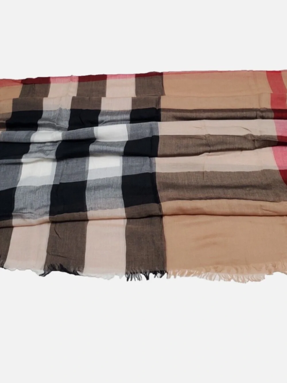 Burberry Plaid Cashmere & Silk Scarf  200 x 90cm